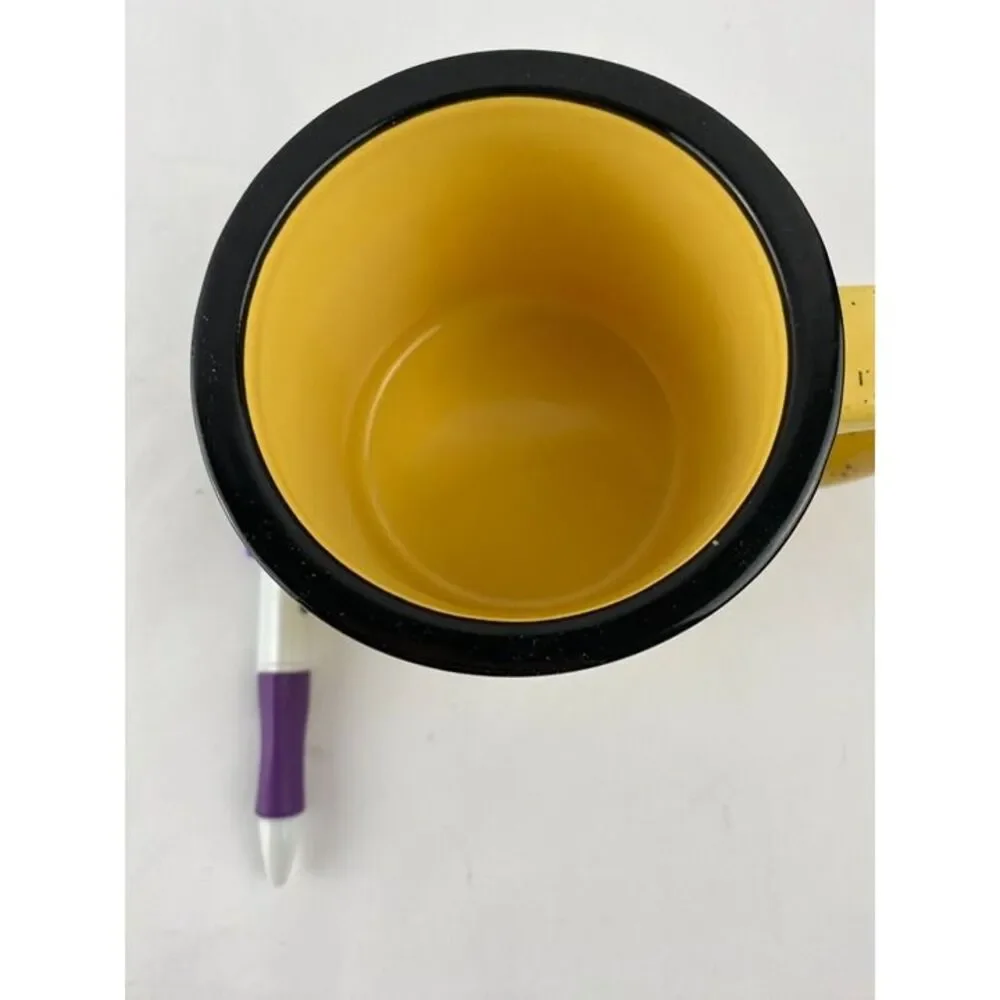 Yellow And Black Speckled Thick Chunky Coffee Tea Cup Mug 3.5in X 4in